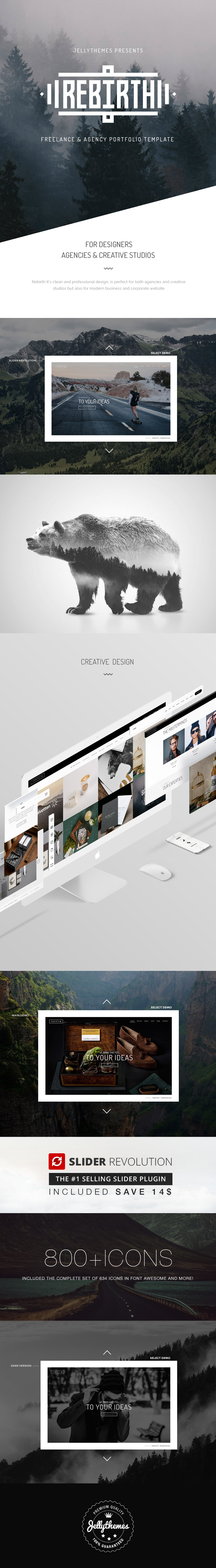 Rebirth - Freelance & Agency Portfolio Template